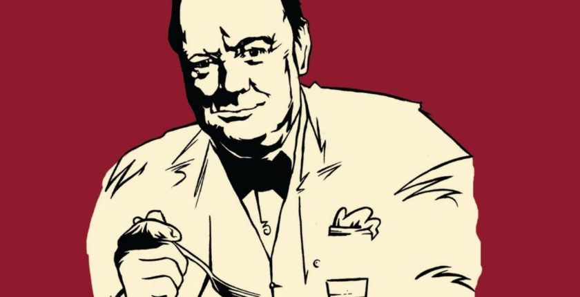 From the cover of "Churchill's Cookbook"