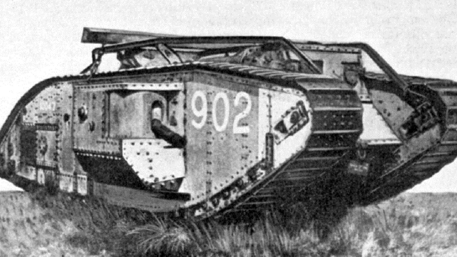 История первых танков. Mark 1 1916. Британский танк 1 мировой войны.