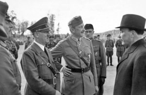 Field Marshal Keitel, Hitler, Mannerheim and Finnish President Risto Ryti