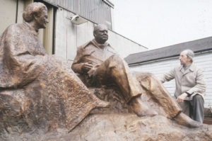 Nemon’s fine bronze of Clementine and Winston Churchill