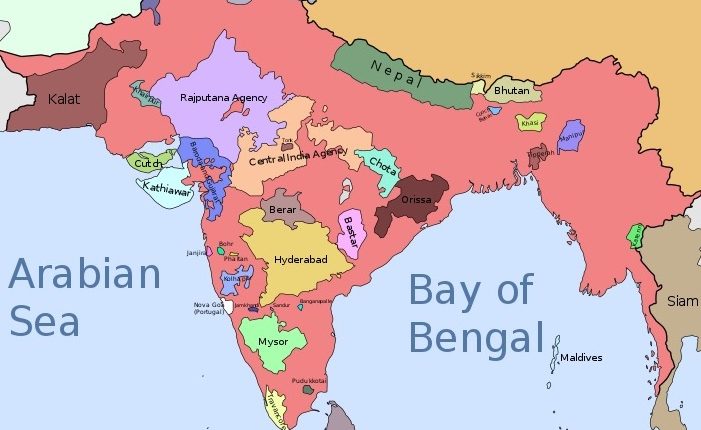 British Raj Political Map My XXX Hot Girl   1909RajWC 701x430 