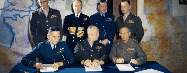 General Eisenhower with Staff